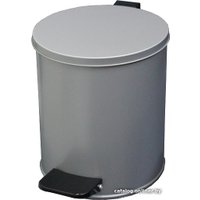 Мусорное ведро Титан Мета с педалью 7 л (серый металлик)