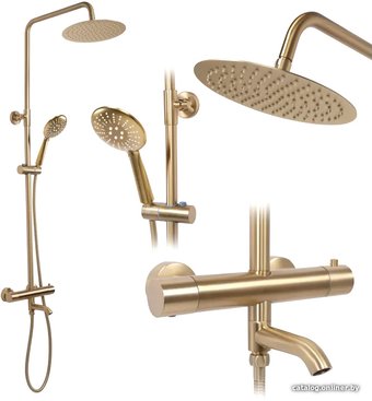 Душевая система  Rea Lungo matt gold REA-P6604