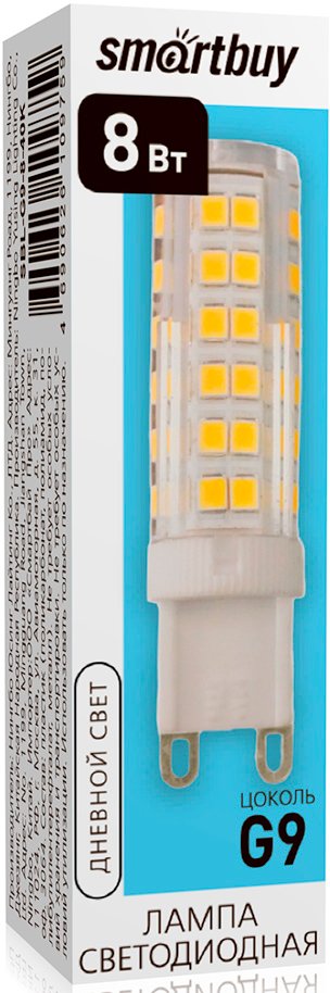 

Светодиодная лампочка SmartBuy G9 8Вт 4000К SBL-G9-8-40K