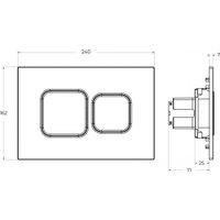 Панель смыва Cezares PN2-BTN-NOP (черный матовый) в Бресте