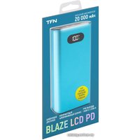 Внешний аккумулятор TFN Blaze LCD PD 20000mAh (голубой)