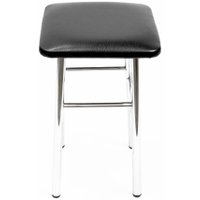 Табурет ВВР Классик (черный/хром, экокожа)