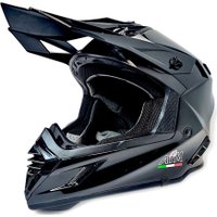 Мотошлем AIM RH855 Fiber Glass RH855-001-S (S, черный глянец)