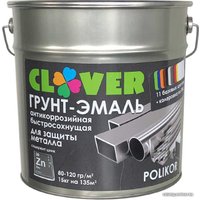 Грунт-эмаль Кловертекс Polikor антикоррозионный 3 в 1 (10 кг, желтый)