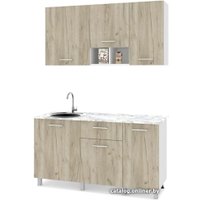 Готовая кухня Modern Ника Н15 (белый/серый дуб) в Солигорске