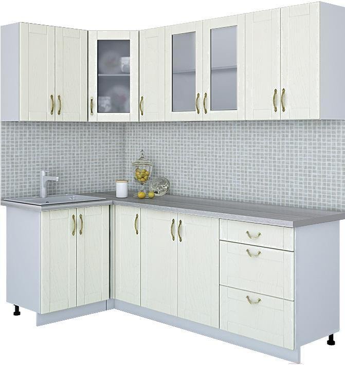 

Готовая кухня Интерлиния Мила Крафт 1.2x2.3 (дуб снежный)