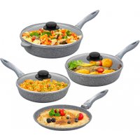 Набор сковород Elan Gallery Гармония вкуса 120570+4 (серый мрамор)