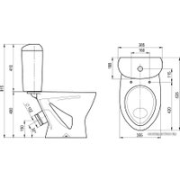 Унитаз напольный Santeri Версия крап на белом [1.P401.5.S01.00B.F]