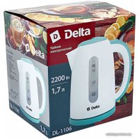 Электрический чайник Delta DL-1106 (белый/мятный)