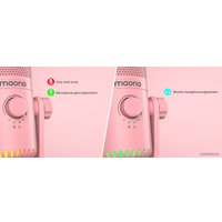 Проводной микрофон Maono DM30 (розовый)