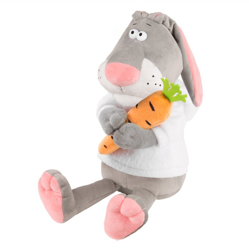 

Классическая игрушка Maxitoys Luxury Кролик Семеныч в худи с морковкой MT-MRT02228-4-20