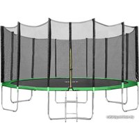 Батут Happy Jump 15ft Pro 457 см с внешней сеткой и лестницей