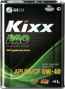 

Моторное масло Kixx PAO 5W-40 4л