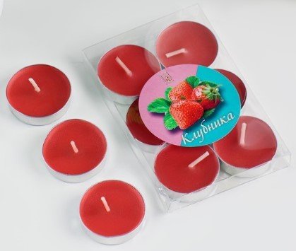 

Набор чайных свечей Богатство аромата 474811 (клубника)