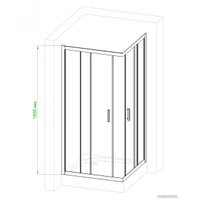 Душевой уголок Royal Bath RB11010HPD-C-BL 110x100