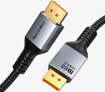 Кабель Cabletime DisplayPort - DisplayPort 1.2 16K@60Hz 8K@120Hz 4K@240Hz (2 м, черный)