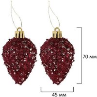 Елочная игрушка Золотая сказка Burgundy Style 592591 (бордо)