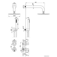 Душевая система  Deante Silia Titanium NQS_D9YK