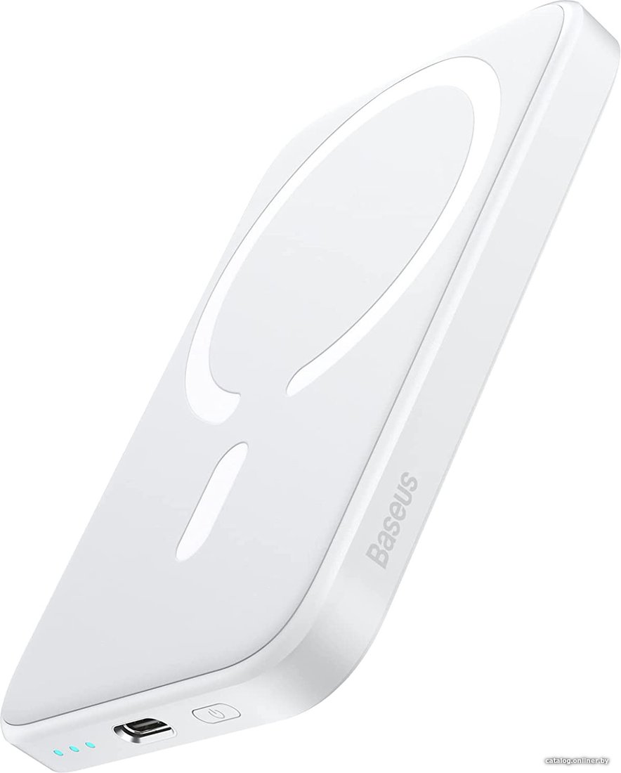 Внешний аккумулятор Baseus Magnetic Mini Wireless Fast Charging Power Bank 20W 6000mAh (белый)