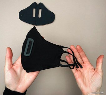 A12Mask v4.0 AirPro Многоразовая маска-респиратор (черный, M)