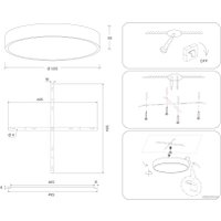 Светильник-тарелка Ambrella light FV5534 BK (черный)