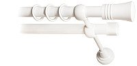 Карниз для штор Lm Decor Гиро 071 2р гладкий 25/19мм (белый глянец, 2.8м)