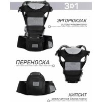 Рюкзак-переноска Amarobaby Carry AB22-30CARRY/09 (черный)