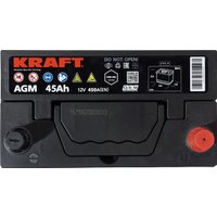 Автомобильный аккумулятор KRAFT AGM R+ 450A (45 А·ч)