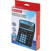Бухгалтерский калькулятор BRAUBERG Extra Color-12-BKBU 250476 (черный/голубой)