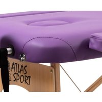 Массажный стол Atlas Sport складной 2-с 60 см деревянный (фиолетовый)