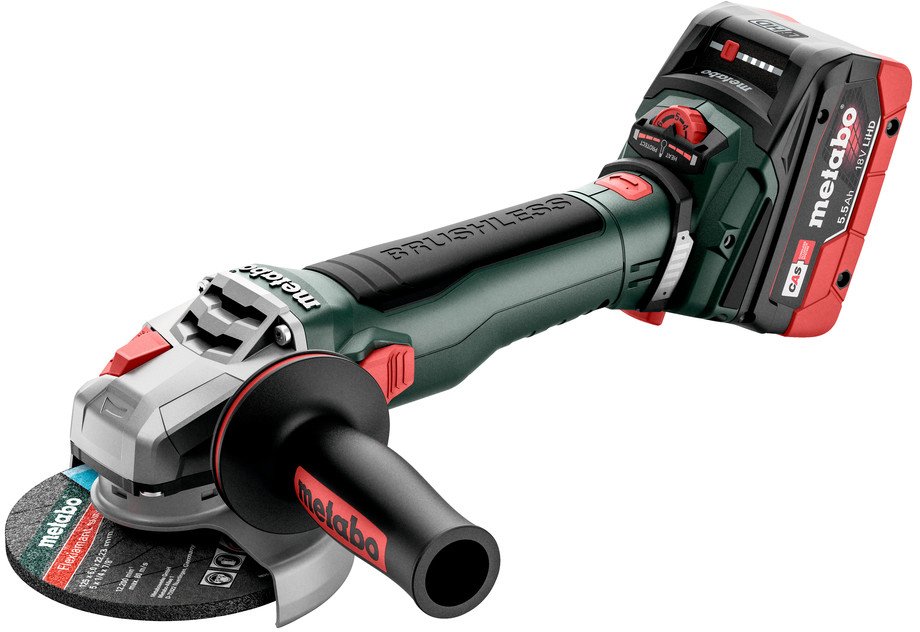 

Угловая шлифмашина Metabo WVB 18 LT BL 11-125 Quick 613057660 (с 2-мя АКБ, кейс)