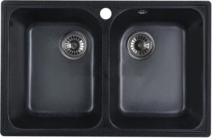 

Кухонная мойка Marblan Duas (черный,с сифоном)