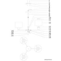 Люстра средней высоты Moderli Vesta V1170-3P