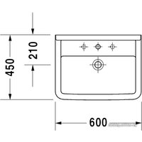 Умывальник Duravit Starck 3 60x45 (0300600000)