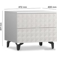 Консольный стол Shtabe Simple 7003 эко (травертин/белый/черный)