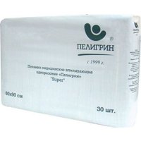 Пеленка одноразовая Пелигрин Super медицинские 60x90 (30 шт)