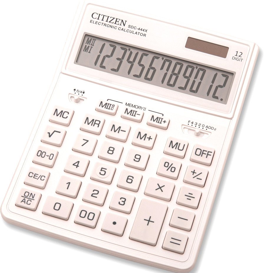 

Бухгалтерский калькулятор Citizen SDC-444 XRWHE (белый)