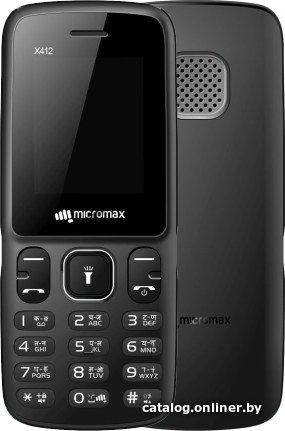 Кнопочный телефон Micromax X412 (черный)