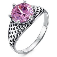 Кольцо Wolves Нежный поцелуй Серебрение 1643 (р.19.5, камень розовый) в Бресте