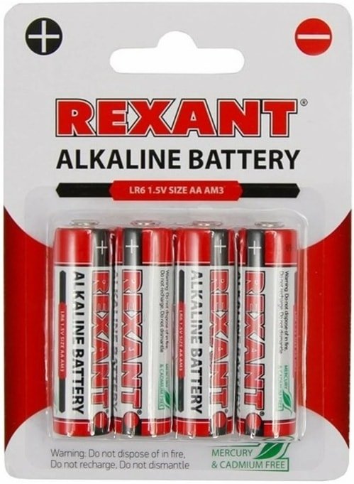 

Батарейка Rexant AA/LR6 4шт 30-1027