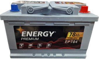 Автомобильный аккумулятор Energy Premium EP784 (78 А·ч) Низ.