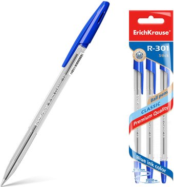 Erich Krause R-301 Classic Stick синий 42618 (3 шт)