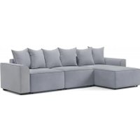 Угловой диван Sempla Монреаль 4 (вертикаль серый/мора серый/велютто темно-серый)