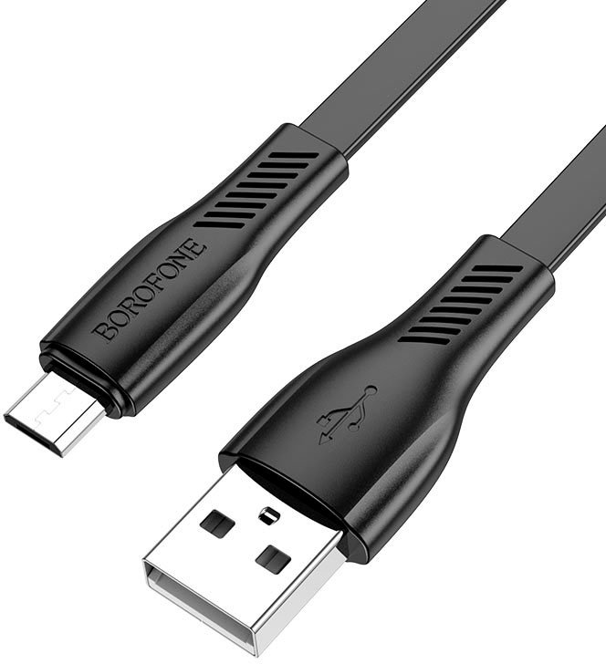 

Кабель Borofone BX85 USB Type-A - microUSB (1 м, черный)