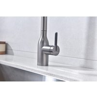 Смеситель Paulmark Iniversal Un213880-GM (черный/вороненая сталь)