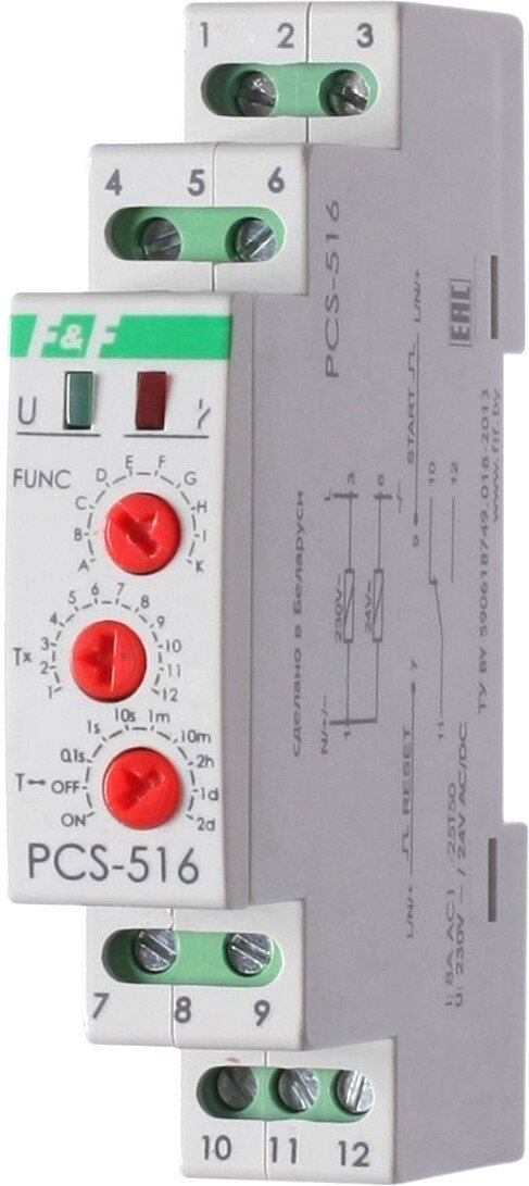 

Реле времени Евроавтоматика F&F PCS-516 EA02.001.013