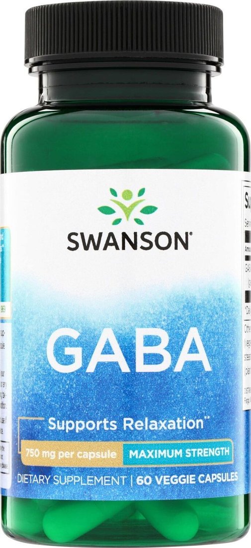 Аминокислота Swanson GABA 750 мг (60 Veg капсул)
