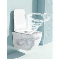 Унитаз подвесной Roxen Cube в комплекте с инсталляцией StounFix Dual Fresh 6 в 1 571468 (кнопка: белый глянец)