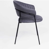 Стул с подлокотниками Алвест AV 433 (графитовая замша Kiprus 13/черный)