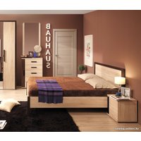 Кровать Глазов Bauhaus 180х200 дуб сонома/орех шоколадный